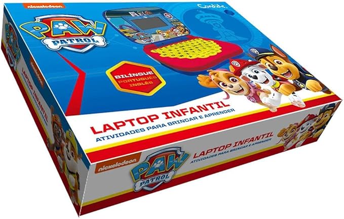 Laptop Infantil, Patrulha Canina, Brinquedo Educativo - Bilíngue