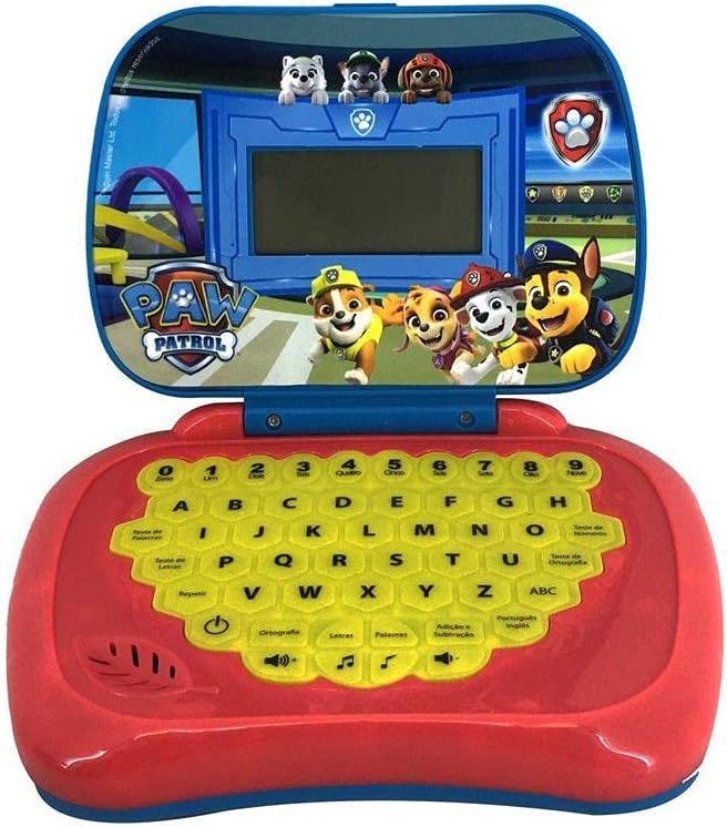 Laptop Infantil, Patrulha Canina, Brinquedo Educativo - Bilíngue
